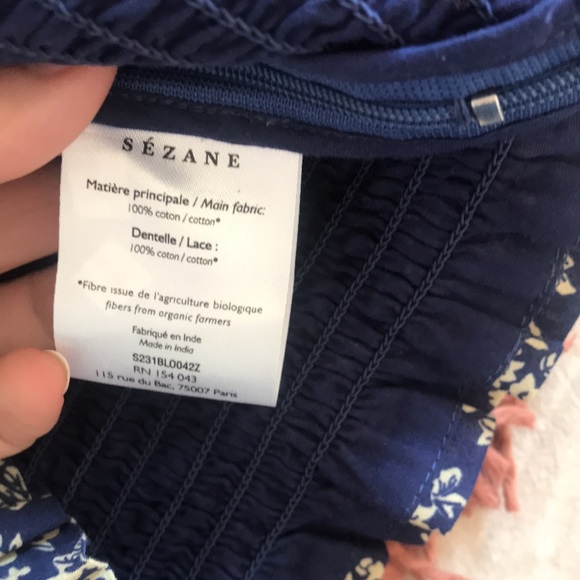 NWT Sezane Arabelle top cara print 34 2 - Picture 9 of 9